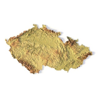 Tschechisch Republik stl 3d drucken Modell Terrain Karte Landschaft Land Linderung Geographie Kontinent Berg Erde 3d print model - Mito3D