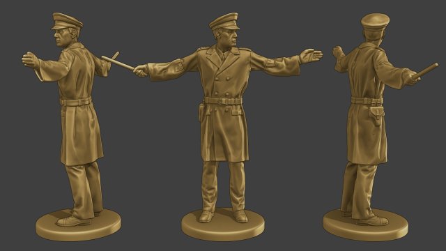 czechoslovak communist police ccp1 2 sculpture miniature ww2 war figure man soldier military army diorama axis czechoslovakia cold rifle walk print 3D print model - Mito3D