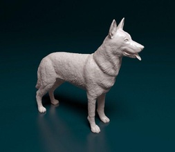 checoslovaco lobo checo pastor perro animal interleer stl obj 3d print model - Mito3D