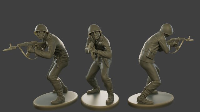 cecoslovacco comunista soldato ccs1 004 figurine action figure militare esercito diorama miniature soldiers toy military miniatures historical scale model war gaming maschio game small battle figures 3dprint polizia scultura 3D print model - Mito3D