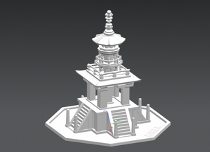 bo tap 3d modelo in hitos 3dexport corea pagoda miniatura roca dabotap gyeongju sjh bulguksa templo unesco mini silla 3d print model - Mito3D