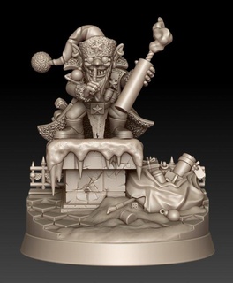 rosso gobbos sorpresa tavola Giochi warhammer warhammer40k 40k commissario imperial guard figure gioco guerra giocattoli gobbo 3d print model - Mito3D