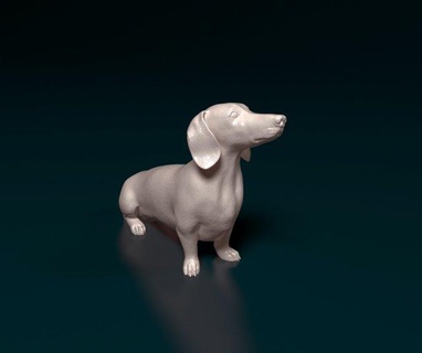 dachshund 05 figurines dog animal pet print stl obj 3d print model - Mito3D