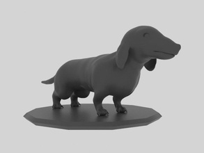 teckel dachshund puppy chien animal compagnie zoo marin 3dprinter 3dprinted 3dprinting 3d print model - Mito3D