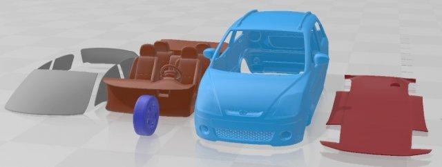 daewoo matiz m250 2011 imprimível carro automotivo fenda escalextrico Tamiya rc miniz passatempo micro diecast 3d print model - Mito3D