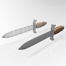dagger 01 army bleed blood curve cut dangerous deceit defense extortion combat thrust kill ritual fight edge culture ceremony murder protect stab 3d print model - Mito3D