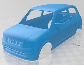daihatsu mira 1998 stampabile corpo macchina 3d stampa modello in settore automobilistico 3dexport fessura scalextric tamiya rc miniz passatempo micro 3d print model - Mito3D