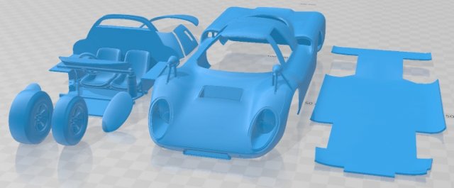 Daihatsu p5 1968 imprimable voiture automobile fente scalextric tamiya rc miniz loisir micro 3D print model - Mito3D