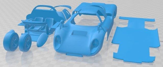 Daihatsu p5 1968 yazdırılabilir araba otomotiv yuva ölçülü Tamiya rc miniz hobi mikro 3d print model - Mito3D