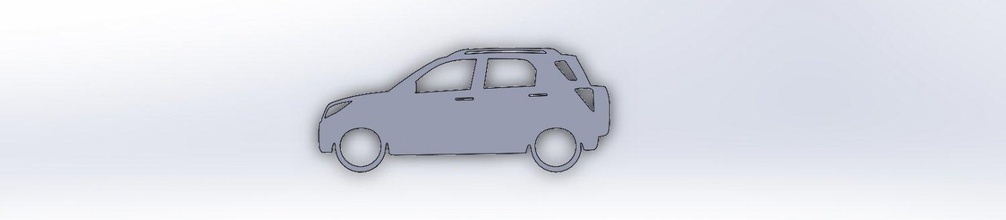 Daihatsu terios voiture silhouette jdm Japon 4x4 porte clés 3d print model - Mito3D