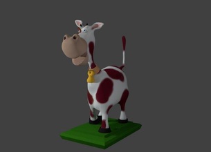 mandıra inek animasyon 3d model in 3dexport vaca kemikler fbx harman printer3d hayvan oyun 3d print model - Mito3D