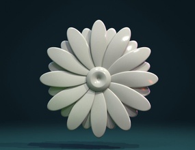 daisy ii flower plant decoration ornament art decor nature printable beautiful 3d print model - Mito3D