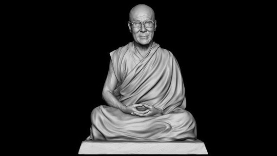 dalay lama heykel bölünebilir Budizm Tibetçe Çin manevi Önder Bodhisattva büst yazdırılabilir 3dprint baskı 3d Sanat dinler 3d print model - Mito3D
