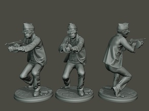dans tabut meme b 009 3d yazdır model in mizah 3dexport minyatür heykel şekil asker aksiyon erkekler siyah gana kılıç başlatmak yürümek ayakta durmak çalıştırmak zulu alev afrikalı 3d print model - Mito3D