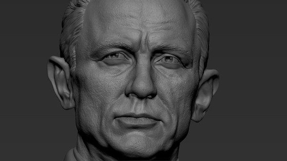 Daniel Craig homme personnage acteur hollywood 007 film Masculin célébrité casino brosnan liaison agent James chute ciel spectre Angleterre Etats Unis miniatures 3d print model - Mito3D