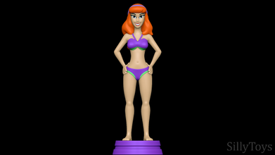 daphne blake swimsuit - scooby doo 3d print model in woman 3dexport female human girl beach 3d print model - Mito3D