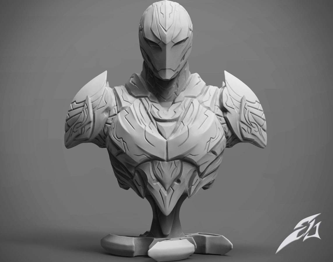 dark armor - bust hero scifi charactor original design super 3D print model - Mito3D