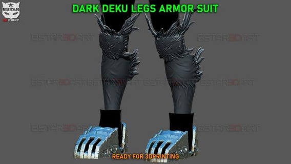 dark deku legs armor suit - hero academia cosplay toys helmet mask anime myheroacademia bokunoheroacademia oneforall allmight midoriya figure bakugou toy accessories belt 3d print model - Mito3D