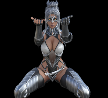 dark elf warrior woman 3d print model - Mito3D