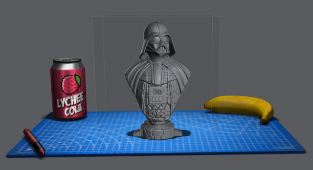 dunkel vader 3d drucken modell 3dexport krieg sterne platz büste kunst statue 3D print model - Mito3D