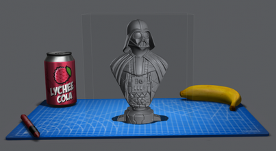 oscuro vader 3d impresión modelo in hombre 3dexport guerra galaxias espacio busto arte estatua 3d print model - Mito3D