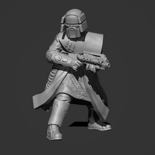 buio guerriero blaster uomo forze eroe stella guerra miniature leggenda sculture arte figurina statua furfante chibi creativo figura film comico 3d print model - Mito3D