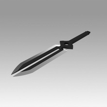 darker than black cosplay accessories heis sword weapon steel dagger military knife bladed 3d print model - Mito3D