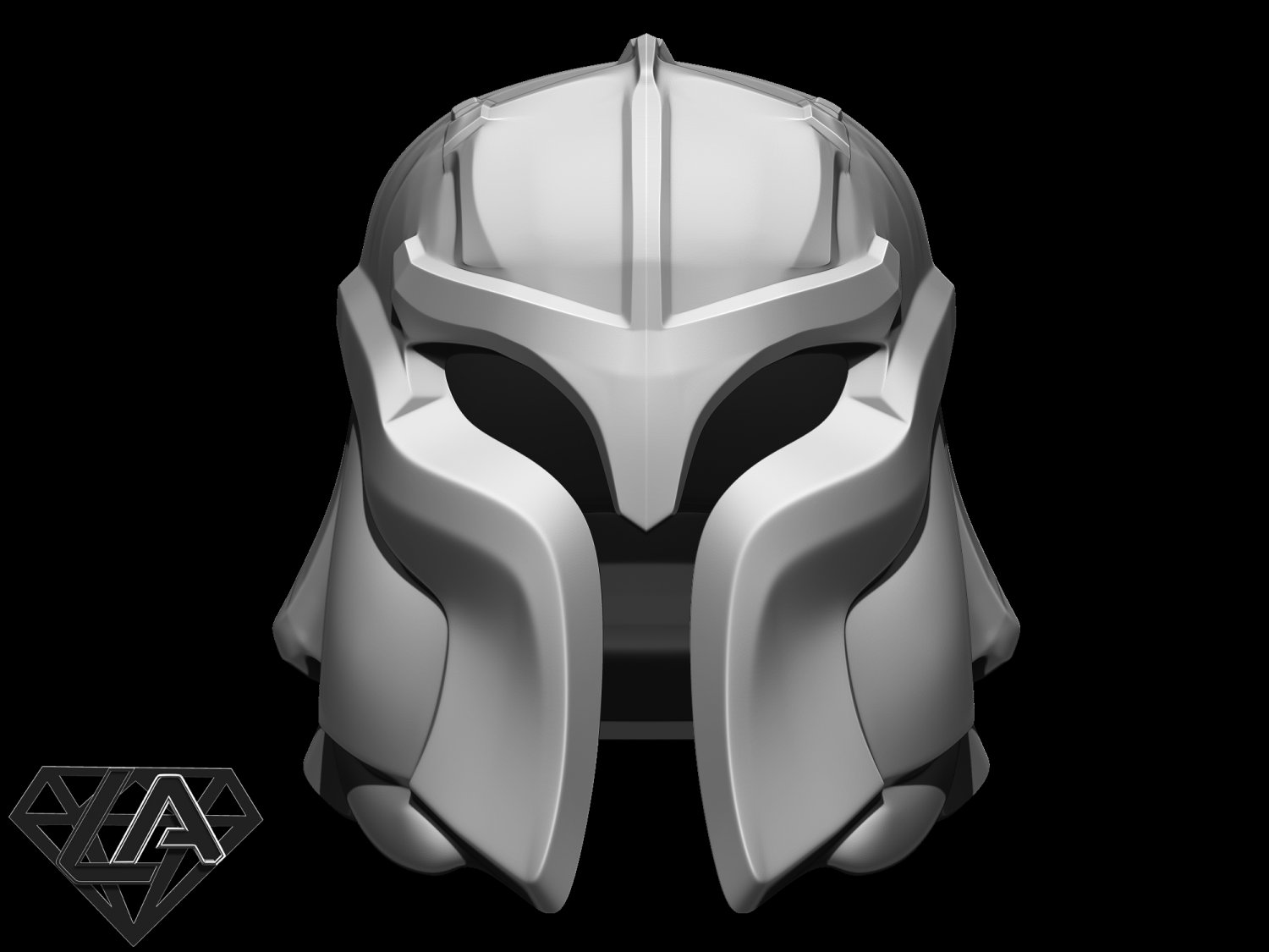 darksiders angel brute custom helmet 3d print model in game accessories 3dexport demon warior knight toy mask invader 3D print model - Mito3D