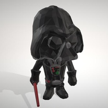 darth vader lowpoply collezione figurina by objoy 3d stampa modello in figurine 3dexport stella guerre lowpoly 3d print model - Mito3D