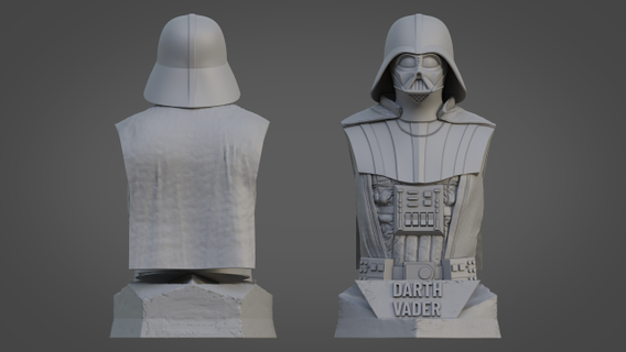 Darth Vader vinç ultra detailed support free büst 3d model adam star savaşlar cadılar bayramı oyun karakter Sanat film Yazdır poli yazdırılabilir rakamlar 3d print model - Mito3D