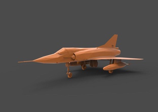 dassault mirage 3d print model in vehicle 3dexport 2000 mirage2000b mirage2000 2000b france french air defence fighter jet trainer force game sim missile nato defend train india 3d print model - Mito3D