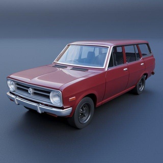 Datsun 1200 vagon 1972 otomotiv araba arabalar araç hobi Oto tekerlek klasik sla fdm baskı arabası Yazdır rc oyuncak 3d print model - Mito3D