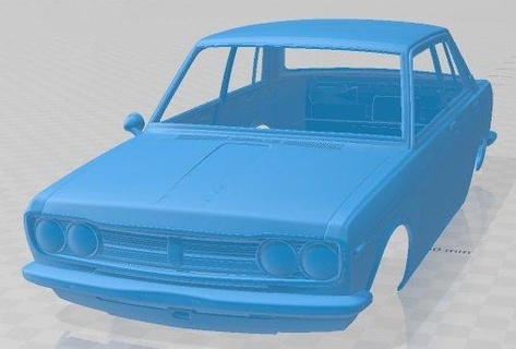 Datsun 1600 Deluxe 1968 druckbar Körper Wagen Automobil Slot scalextric tamiya rc miniz Hobby Mikro 3d print model - Mito3D