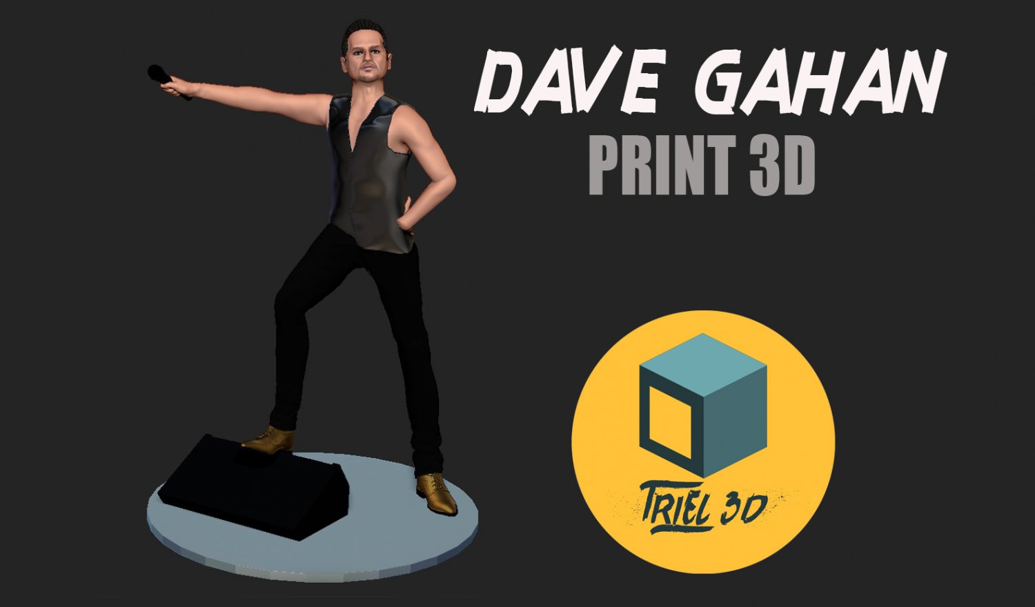 dave gahan 3d yazdır model in adam 3dexport depeche mod müzik şarkıcı tanınmış triel3d sanat sanatçı 3D print model - Mito3D