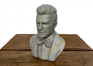 david beckham escultura 3d la impresión de modelo el busto figuritas fútbol cabeza humanos las miniaturas personas estatua 3d print model - Mito3D