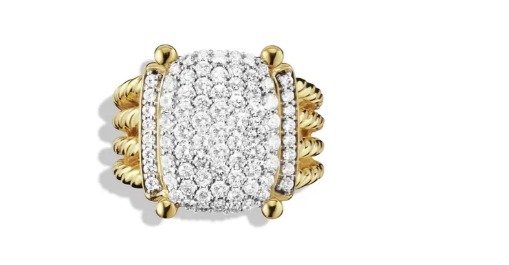 david yurman anel joalheria moda ouro prata uniq Antiguidade precioso diamante 3D print model - Mito3D