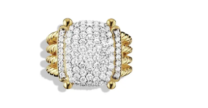 david yurman anillo joyería joya Moda oro plata uniq antiguo precioso diamante 3d print model - Mito3D