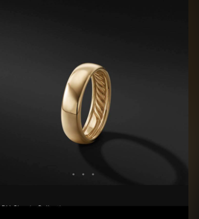 david yurman estilo joyería joya banda hombre anillo moda único suave belleza oro plata 3D print model - Mito3D