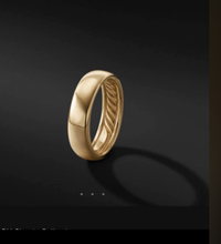 david yurman style jewelry band badn man ring fshion unique smooth beauty gold silver 3d print model - Mito3D