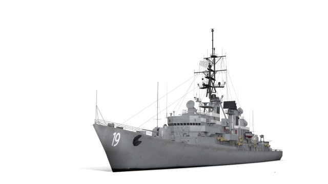 ddg 19 uss tattnall 3d modelo in crucero 3dexport embarcación buque guerra 3D print model - Mito3D