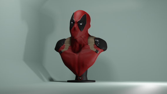 deadpool bust monsters & creatures deadpool2 marvelous marvel marvelousdesigner skulpture 3d print model - Mito3D