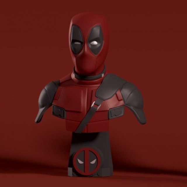 dead pool buste prêt to impression stl format 3d modèle in homme 3dexport merveille sang katana personnage statue art sculptures masculin sculpter figurines miniature film légende morte bassin héros 3D print model - Mito3D