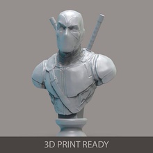 Deadpool büst hazır Yazdır stl hayret kan Katana karakter heykel Sanat heykeller erkek şekil vermek figürinler minyatür film efsane ölü havuz oyunlar oyuncaklar kahraman 3d print model - Mito3D