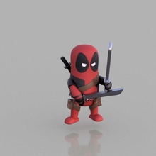Deadpool Bedava karakter film animasyon süper kahraman çizgi roman komik x Men 3d print model - Mito3D