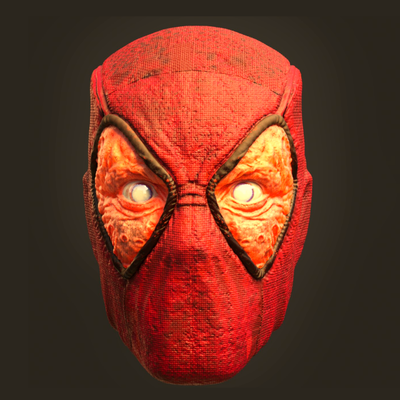 deadpool helmet version alternate 3d print model in clothing 3dexport mask cosplay marvel hero character costume halloween multiverse face 3d print model - Mito3D