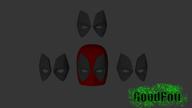 deadpool maske v2 3d yazdır model in oyun aksesuarlar 3dexport obj stl fbx kask adam oğlan oyuncaklar dc hayret çizgi roman film 3d print model - Mito3D
