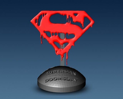 death superman logo  signs logos superman logo deathofsuperman ornament  3d print model - Mito3D