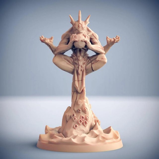 mort marée tombeau prêt impression sculpture death tide shrine jurakin weapons dragons donjons miniatures rpg mer miniature aquatique monstres table rencontre dnd ttrpg artisan guilde sahuagin jurakins chambre 3D print model - Mito3D