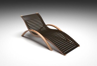 deckchair yard rest wood wooden furniture 3d print model - Mito3D