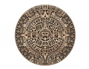 dekor aztekisch kalender 3d drucken modell 3dexport ausstellung wohnung haus stamm stein wasser sand 3d print model - Mito3D